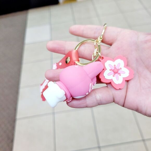 Brand New Sanrio Melody Pink Sakura Keychain - Picture 2 of 4